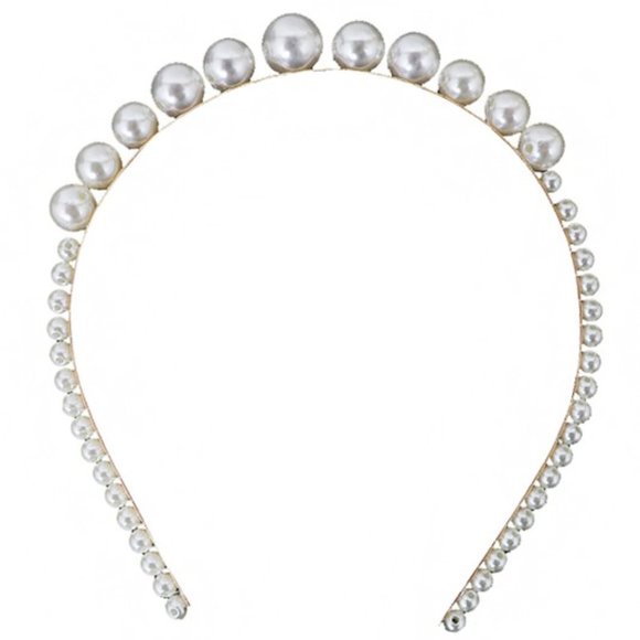 Faux Pearl Beaded Hair Band - Picture 3 of 7